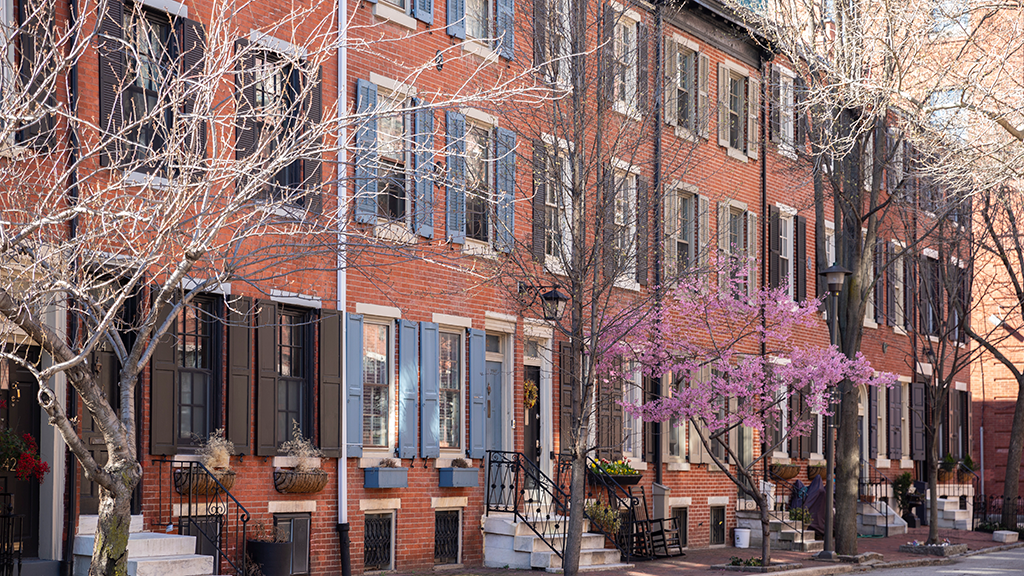 Row homes in Philadelphia