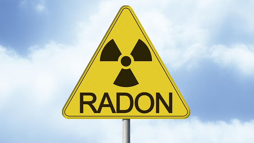 Radon warning sign